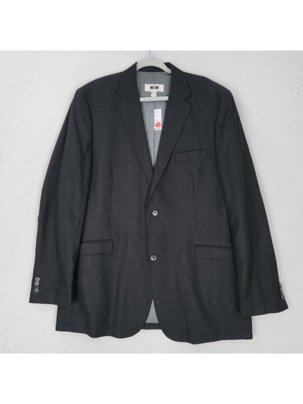 Joseph Abboud Jacket Mens 2XLT Black Linen Cotton Two Button Sport Coat Blazer